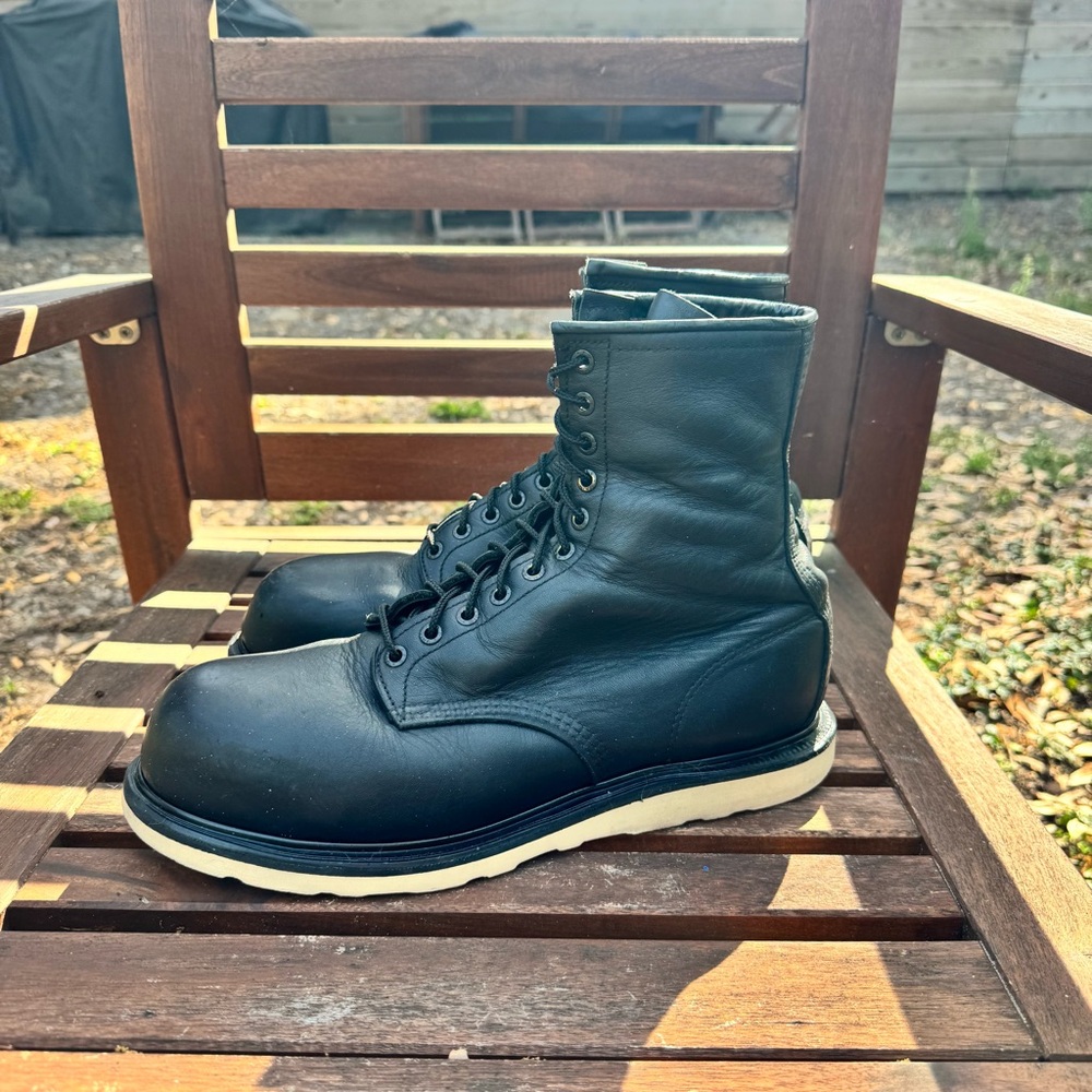 Red Wing Shoes 4473 Firefighter Boot Wedge Size 11.5 EEE Black Safety Toe
